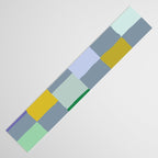 Summer check handdrawn teal Table Runner Gallery Image 3