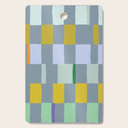 Summer check handdrawn teal Cutting Board Gallery Image 1