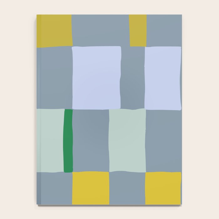 Summer check handdrawn teal Notebook Gallery Image 4