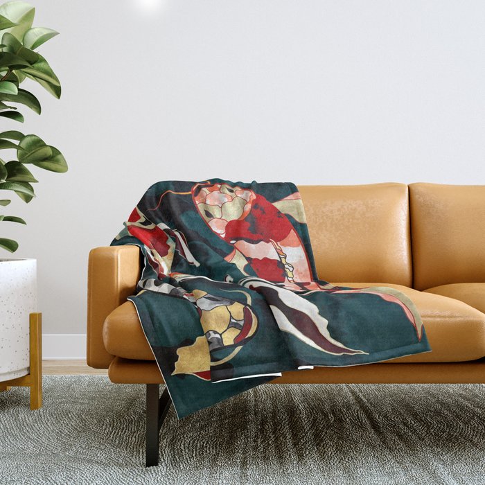 Metallic Koi Throw Blanket Gallery Image 1
