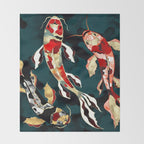 Metallic Koi Throw Blanket Gallery Image 2