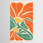 Modern Boho Art Nouveau Floral 1.2 Duo Orange and Green Tablecloth Gallery Image 2