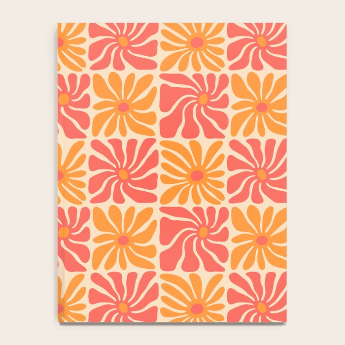 Vintage hippie flower art pattern Notebook Gallery Image 4
