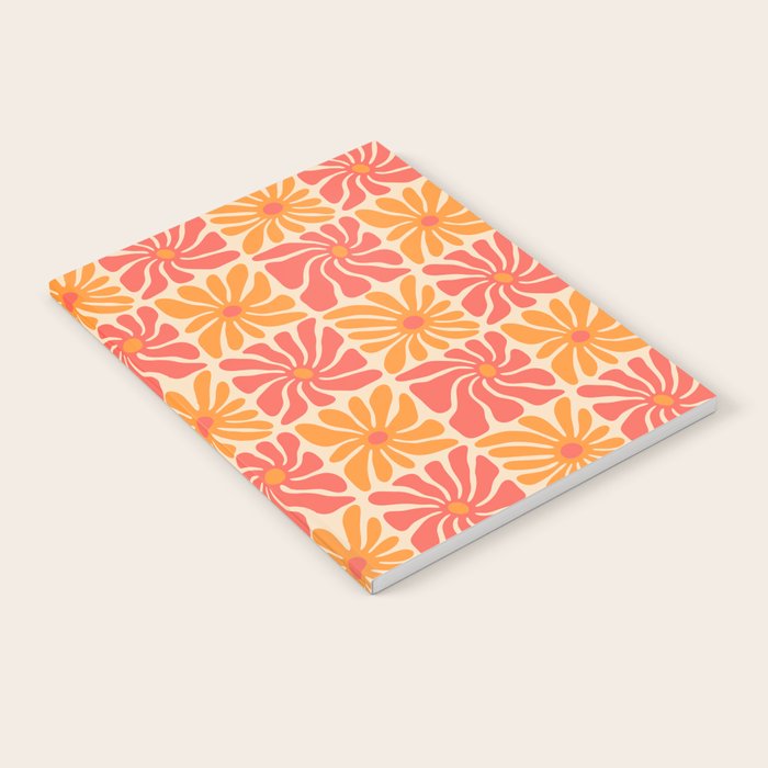 Vintage hippie flower art pattern Notebook Gallery Image 2