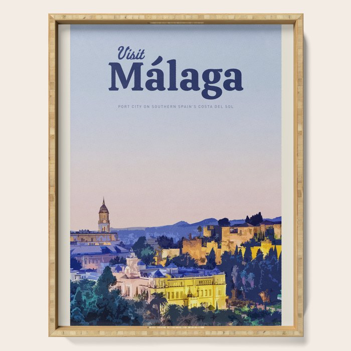 Visit MaÌlaga Serving Tray Gallery Image 1