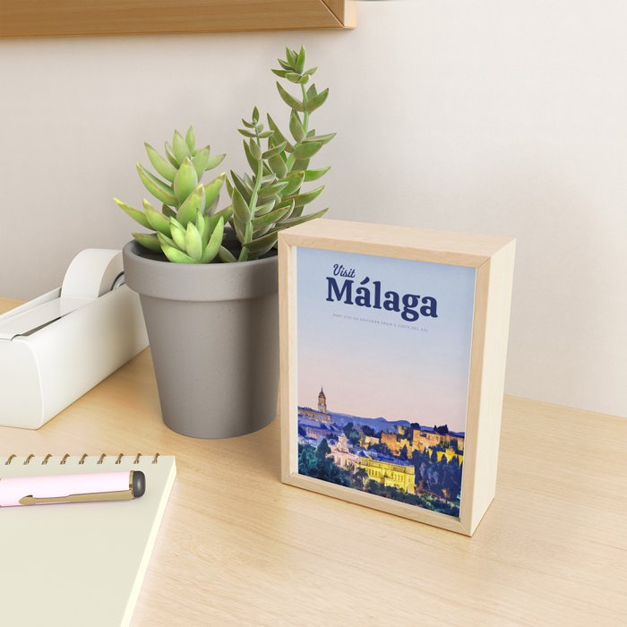 Visit MaÌlaga Mini Art Print Gallery Image 2