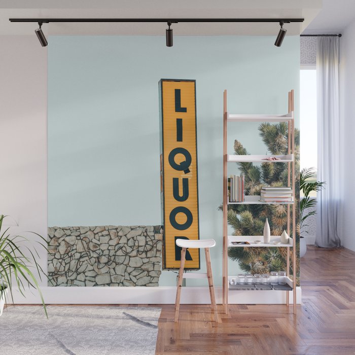 Liquor Sign - Retro Art Print Wall Mural Gallery Image 1