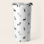 Reindeer animal doodle art pattern Travel Mug Gallery Image 2