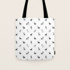 Reindeer animal doodle art pattern Tote Bag Gallery Image 1