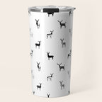 Reindeer animal doodle art pattern Travel Mug Gallery Image 1
