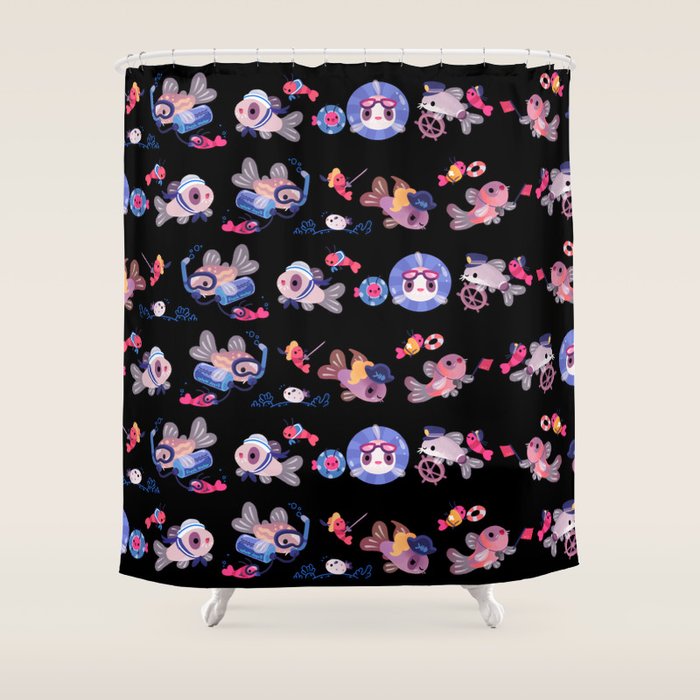 Cory cats on voyage Shower Curtain Gallery Image 1