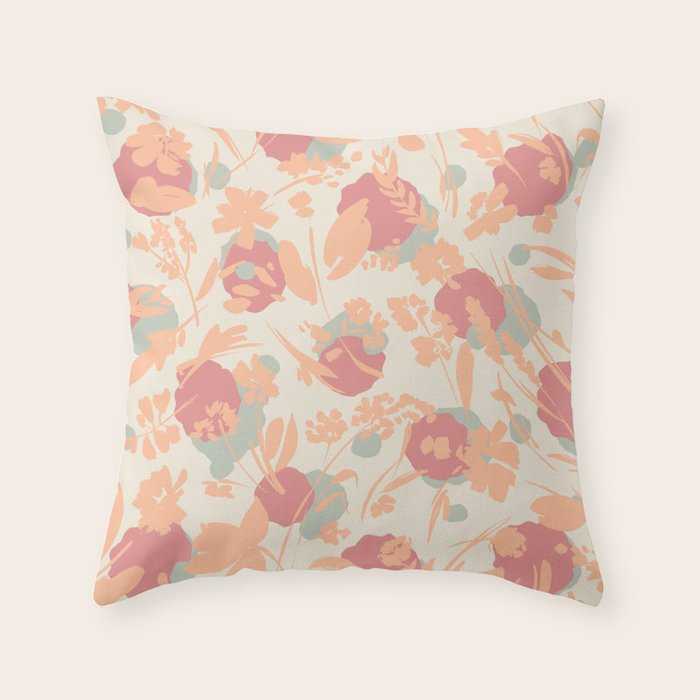 Abstract wild garden 2SM Throw Pillow Gallery Image 1