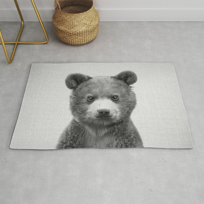 Baby Bear - Black & White Rug Gallery Image 1