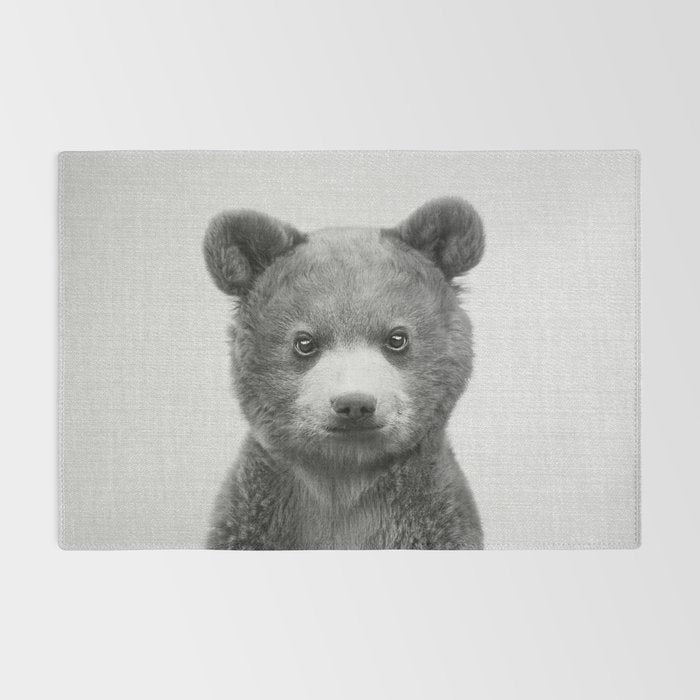 Baby Bear - Black & White Rug Gallery Image 2