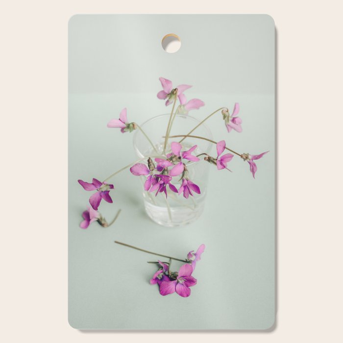 Sweet Violets - Modern Farmhouse Botanical Cutting Board Gallery Image 1