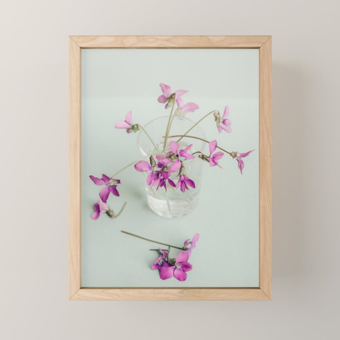 Sweet Violets - Modern Farmhouse Botanical Mini Art Print Gallery Image 1