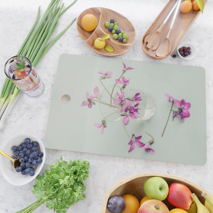 Sweet Violets - Modern Farmhouse Botanical Cutting Board Gallery Image 2