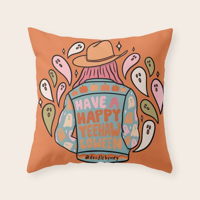 Yeehawlloween Throw Pillow Gallery Image 1