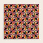 Geometric Color Utopia orange, lilac, gray, cream and black Wood Wall Art Gallery Image 1