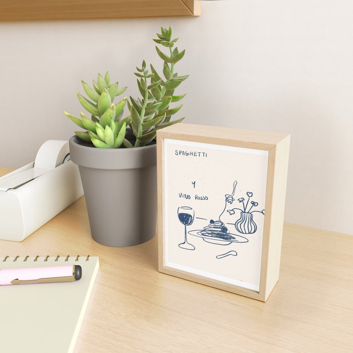 Spaghetti and Red Wine Mini Art Print Gallery Image 2