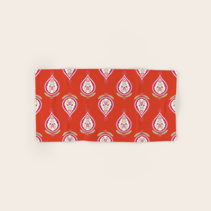 Kalamkari Mosaic Bath Towel Gallery Image 1