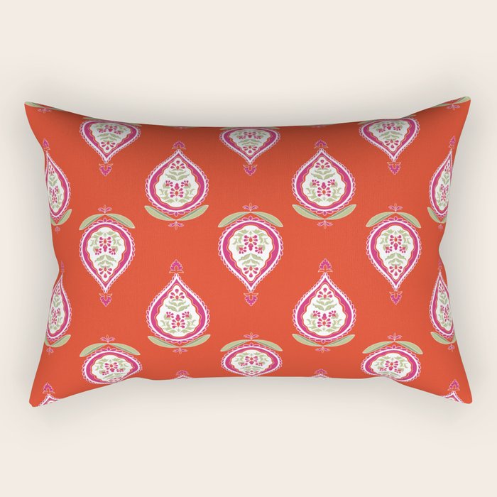Kalamkari Mosaic Rectangular Pillow Gallery Image 1