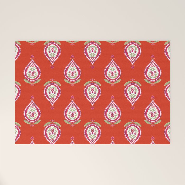 Kalamkari Mosaic Welcome Mat Gallery Image 1