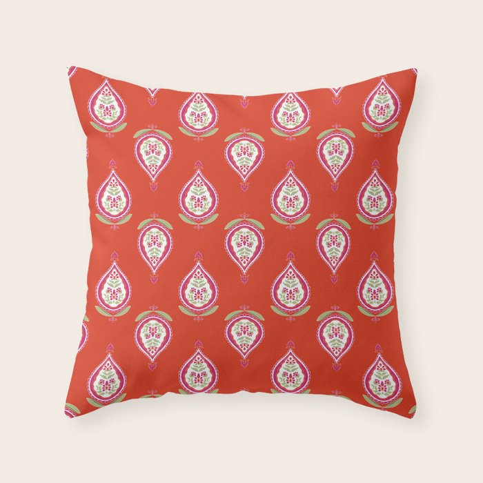 Kalamkari Mosaic Throw Pillow Gallery Image 6