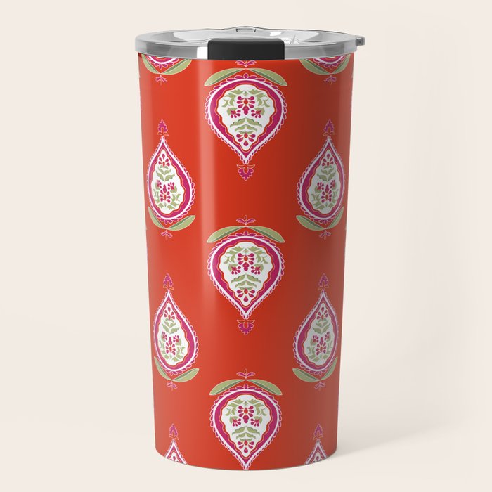 Kalamkari Mosaic Travel Mug Gallery Image 1