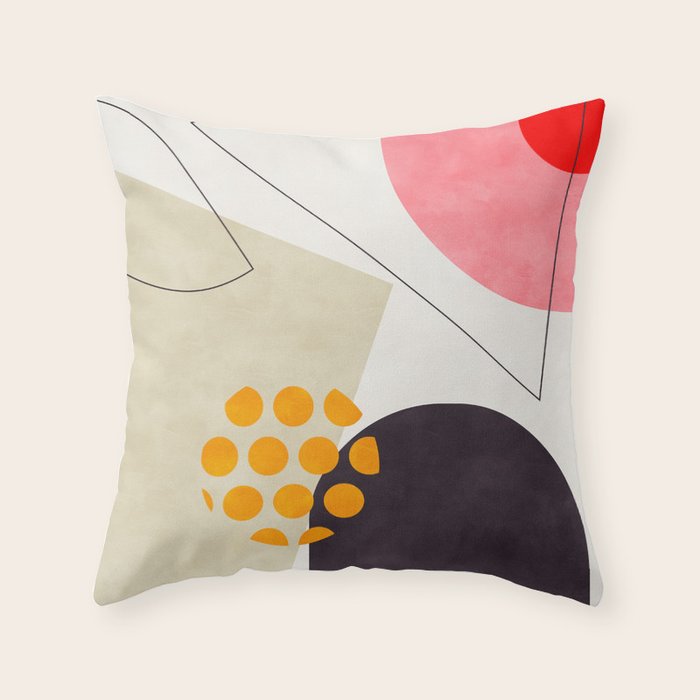 mid century geometry 2021 8 Throw Pillow Gallery Image 1
