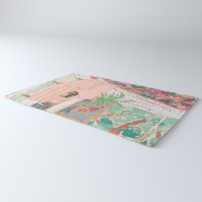 Catnap - Tuxedo Cat Napping in Chair by the Window Rug Gallery Image 3