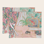 Catnap - Tuxedo Cat Napping in Chair by the Window Placemat Gallery Image 1
