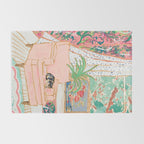 Catnap - Tuxedo Cat Napping in Chair by the Window Rug Gallery Image 2