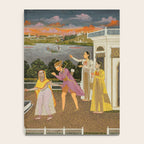 A blindfolded suitor is brought before a princess; verso/ scrolling floral vines 1755 Fayzullah Indian Miniature Painting  Notebook Gallery Image 4