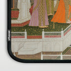 A blindfolded suitor is brought before a princess; verso/ scrolling floral vines 1755 Fayzullah Indian Miniature Painting  Laptop Sleeve Gallery Image 3