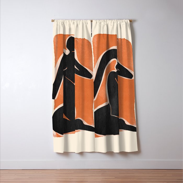 Abstract Art Female Figure 26 Window Curtain Gallery Image 3
