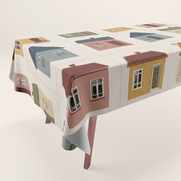 Whimsical Cottage Grid - Cozy Heirloom Tablecloth Gallery Image 1