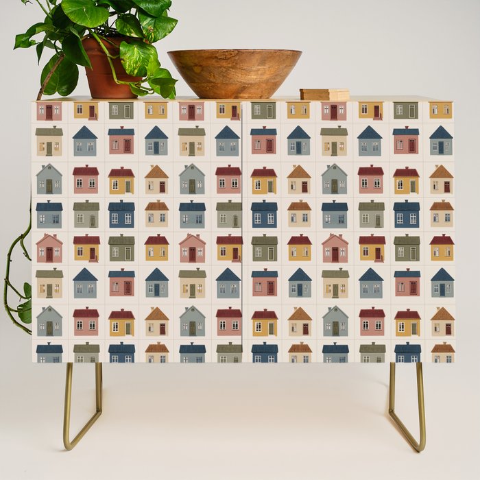 Whimsical Cottage Grid - Cozy Heirloom Credenza Gallery Image 1