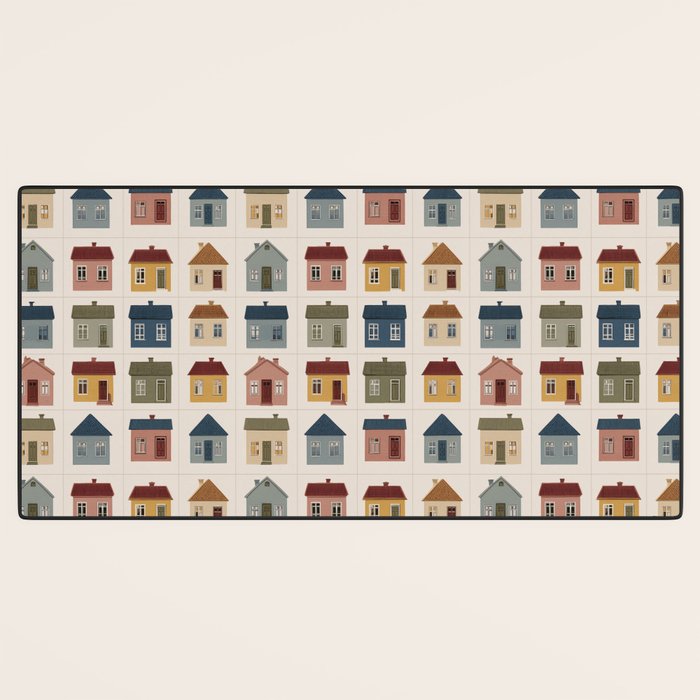 Whimsical Cottage Grid - Cozy Heirloom Desk Mat Gallery Image 3