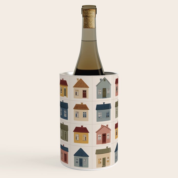Whimsical Cottage Grid - Cozy Heirloom Wine Chiller Gallery Image 2