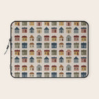 Whimsical Cottage Grid - Cozy Heirloom Laptop Sleeve Gallery Image 1