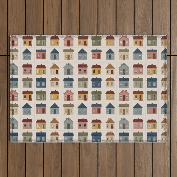 Whimsical Cottage Grid - Cozy Heirloom Outdoor Rug Gallery Image 1