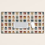 Whimsical Cottage Grid - Cozy Heirloom Desk Mat Gallery Image 1