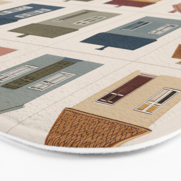 Whimsical Cottage Grid - Cozy Heirloom Bath Mat Gallery Image 3