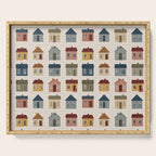 Whimsical Cottage Grid - Cozy Heirloom Serving Tray Gallery Image 1