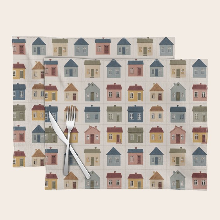 Whimsical Cottage Grid - Cozy Heirloom Placemat Gallery Image 1