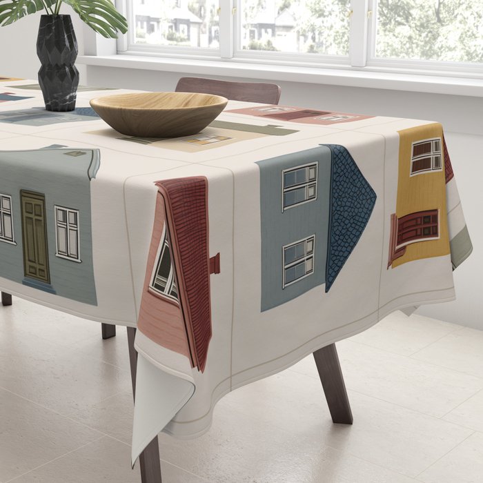 Whimsical Cottage Grid - Cozy Heirloom Tablecloth Gallery Image 3
