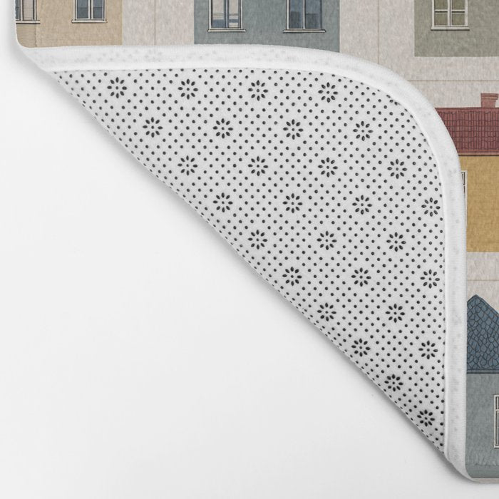Whimsical Cottage Grid - Cozy Heirloom Bath Mat Gallery Image 2