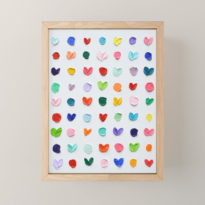 Polka Daubs and Hearts Mini Art Print Gallery Image 1