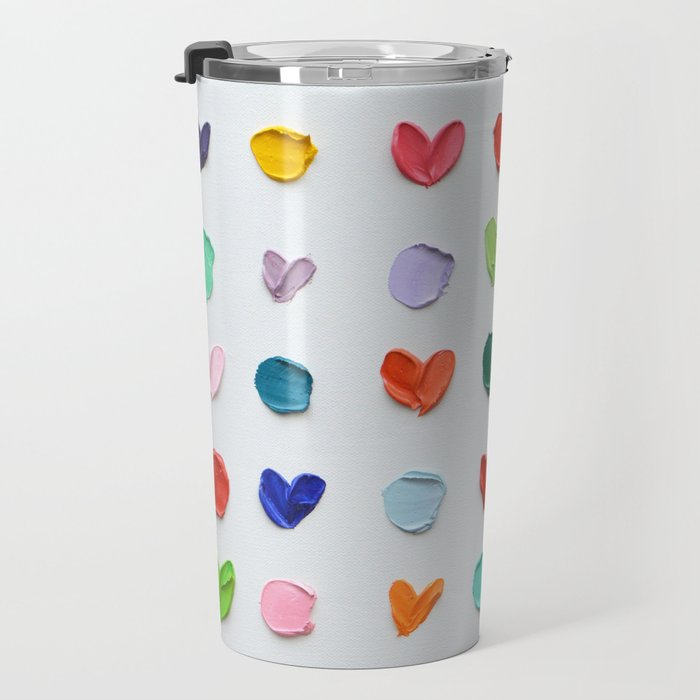 Polka Daubs and Hearts Travel Mug Gallery Image 3